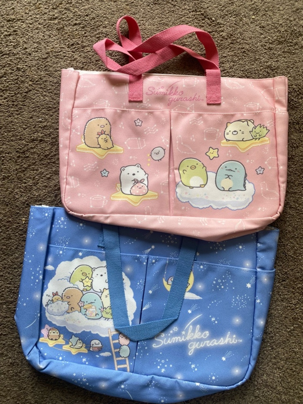 Sumikkogurashi Pink and Blue Character Tote Bags Japanese new - Picture 3 of 9